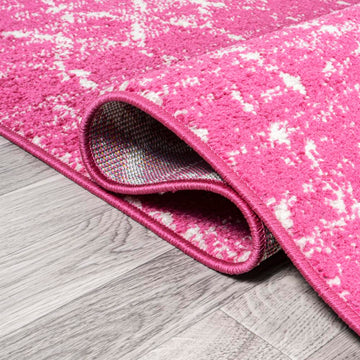 Moroccan Hype Boho Vintage Diamond Area Rug Fuchsia/Ivory